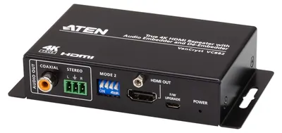 Image de ATEN VC882 Convertisseur vidéo, Répéteur HDMI 4K avec embedder et de-embedder audio