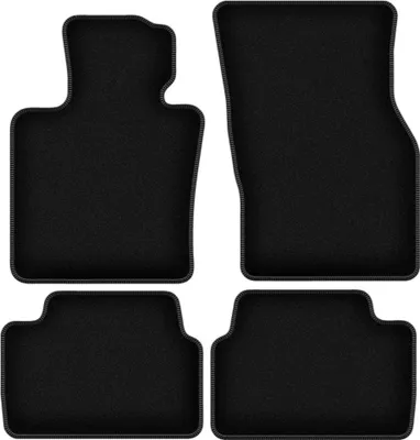 Produktbild von Wielganizator Velours-Autoteppiche – passend für Mini Cooper F55 (5 Türen, Bj. 2014-) – schwarz, passgenau, mit Befestigungen set 4 Stk.