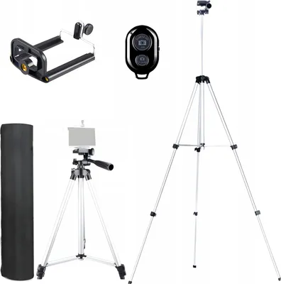 Zdjęcie produktu dla Statyw 4W1 Tripod 103Cm Pilot Bluetooth Uchwyt Na Telefon Do Telefonu