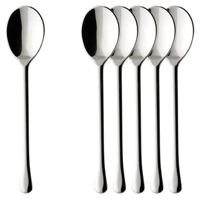 Zdjęcie produktu dla Villeroy & Boch zestaw 6 łyżek do espresso Udine ze stali nierdzewnej srebrny/platynowy 1263470180