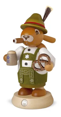 Produktbild von Räucherfigur Räucherhase Bayer farbig groß (BxH):11x18cm NEU