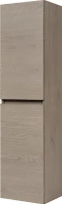 A tall, narrow cabinet with two doors, shown from a side angle.
