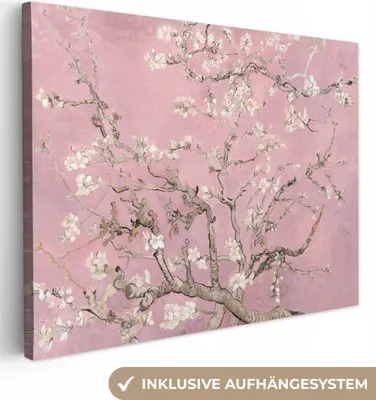 Obrázek produktu pro OneMillionCanvasses® - Obraz na plátně - Mandlový květ - Umění - Van Gogh - Růžová, nástěnná malba, nástěnné dekorace obrazy obývací pokoj, 120x90cm