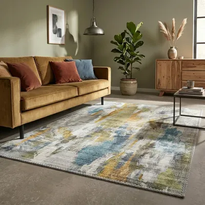 Produktbild von Volero - Moderner Teppich - Strong Paint Bunt - 160x230 cm - Wohnzimmer, Esszimmer, Schlafzimmer - Industrielle, Modern