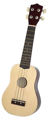 Obrázek produktu pro Ukulele dřevěná dětská - Lípové dřevo - Přírodní - Od 3 let - S trsátkem