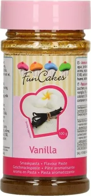 Produktbild von FunCakes Geschmackpaste Vanille: Lebensmittelaroma, großartiger Geschmack, perfekt zum Dekorieren von Kuchen, geeignet für Teig und Füllungen. 100 g.