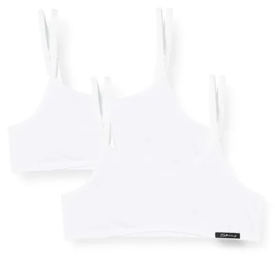 Produktbild von SKINY Mädchen 2er Pack Baumwolle Essentials Bustier, Weiß, 176 Essentials