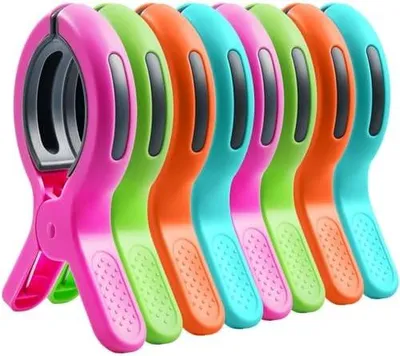 Produktbild von 8 Stück Handtuchklammern für Strandliegen, Strandtuchklammern Groß, Winddichte Strandtuch Klammern, Handtuchclips für Strandliegen, Handtuch Klammern für Kleidung, Sonnenliegen, Badetuch, Esstisch