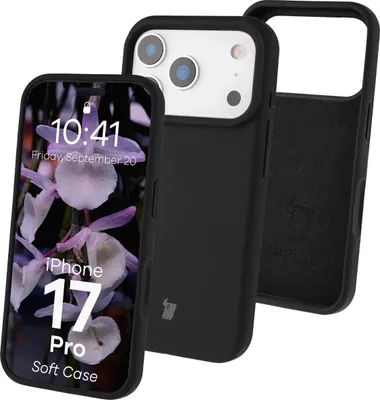 Produktbild von Silikon Handyhülle für iPhone 17 Pro, Bizon Soft Case, Schwarz