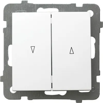 Image de ŁP-7G/m/00 OSPEL AS Interrupteur blanc sans cadre interrupteur double NO