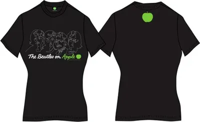 Produktbild von The Beatles On Apple (Back Print) Black S Damen T-Shirt