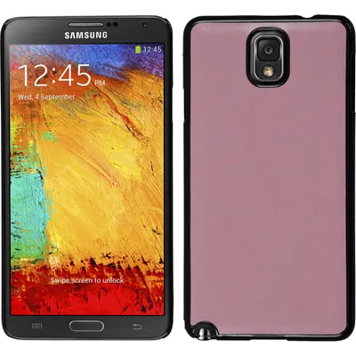 Produktbild von PhoneNatic Case kompatibel mit Samsung Galaxy Note 3 - Hülle rosa Lederoptik Hard-case + 2 Schutzfolien