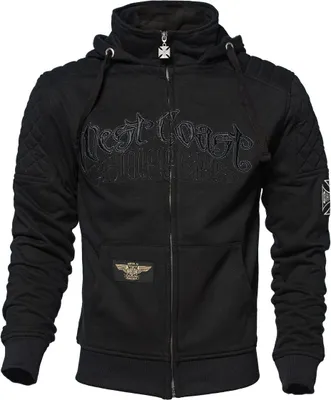 Produktbild von West Coast Choppers Choppers Por Vida Kapuzenpullover Schwarz S Mann Schwarz S