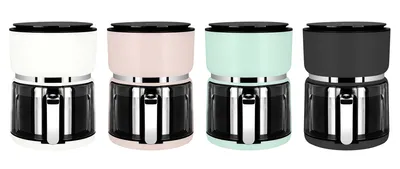 Produktbild von Kelen and Willian Heißluftfritteuse Airfryer aus Borosilikat-Glas 3L - BPA, PFAS & PTFE frei - rosa