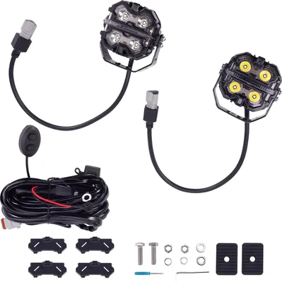 Obrázek produktu pro LED dálková světla 3,5" Spot Beam Side Shooter White Amber DRL RGB Off Road