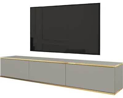 Produktbild von TV Lowboard ARA, 175cm breit, 30cm hoch, 32cm tief, in Grau mit ABS-Kanten