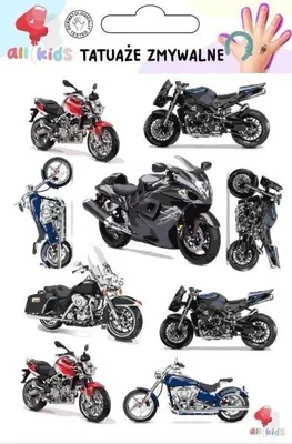Image de Tatouages temporaires pour enfants : Motos de course - All4Kids
