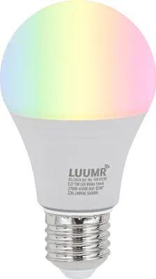 Produktbild von LUUMR E27 Dimmbare LED-Glühbirne A60 Opal 9W 806lm 2700-6500K