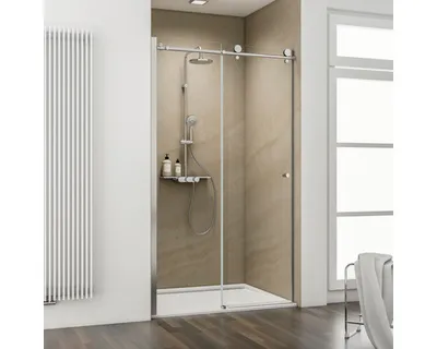 Produktbild von Schiebetür in Nische Schulte MasterClass Breite 120 cm Anschlag links Klarglas Profilfarbe chrom