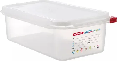 Produktbild von ARAVEN 03030, Dispensor, Rechteckig, 4 l, Durchscheinend, Polypropylen (PP), -40 - 95 °C