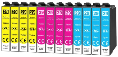 Image de 12 cartouches d'encre 29XL pour les imprimantes Epson Expression Home