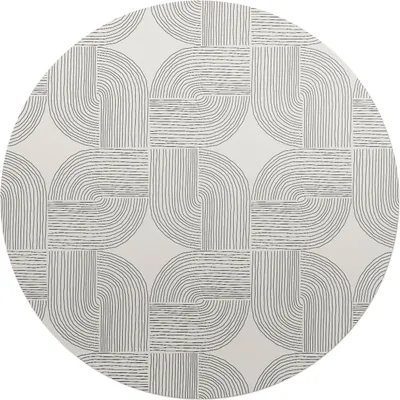 Produktbild von Geometrisches Linienmuster – Bodenschutzmatte – Stuhlunterlage – Bürostuhlmatte – Rutschfeste Bodenmatte – Schutzmatte für Hartboden – fi 100 cm