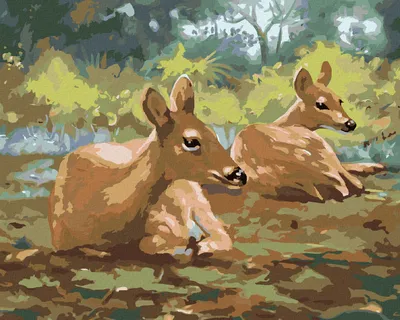 Produktbild von Zuty - Malen nach Zahlen - LIEGENDE RICKEN (D. RUSTY RUST), 40x50 cm, ohne Keilrahmen