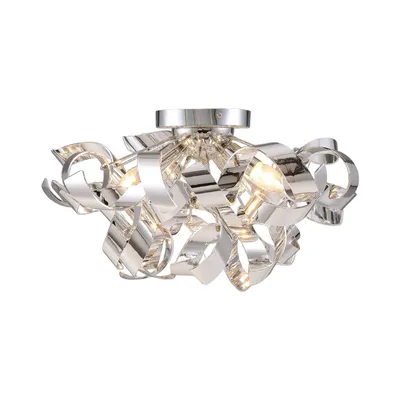 Produktbild von Lindby Deckenlampe Elviro, Ø 50 cm, chromfarben, Metall