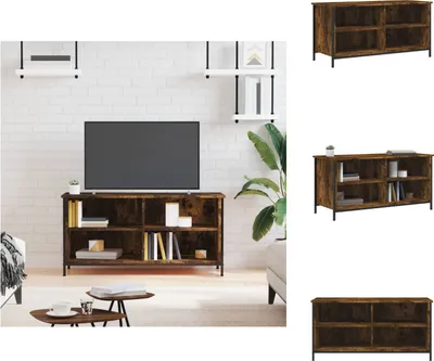 Image de vidaXL Armoire TV chêne fumé 100x40x50 cm Bois composite - Meuble TV