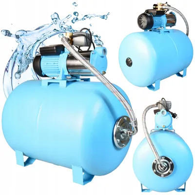Obrázek produktu pro Sada Hydrofor Vodní Nádrž 100L + Čerpadlo MH 1300 1300W 5520L/H + Příslušenství + Hadice
