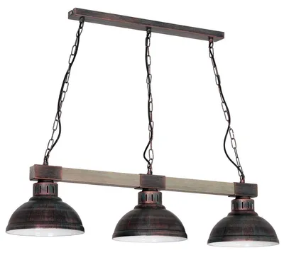 Zdjęcie produktu dla Lampa wisząca Hakon brązowo-jasne drewno 3xE27x15W metal wym:68x72x21cm IP20 Luminex