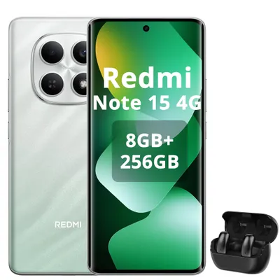 Produktbild von Xiaomi Redmi Note 15 Smartphone 8+256GB 6000mAh 6.77" FHD Forest Green (mit Bluetooth Kopfhörer)