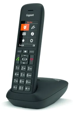 Produktbild von Gigaset C575, DECT-Telefon, Kabelloses Mobilteil, Freisprecheinrichtung, 200 Eintragungen, Anrufer-Identifikation, Schwarz