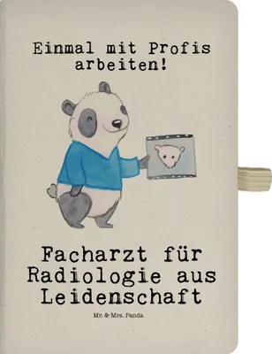 Produktbild von Mr. & Mrs. Panda notizbuch Facharzt für Radiologie Leidenschaft - Transparent - Geschenk, Kladde, DIN A4, Journal, Tagebuch, Adressbuch