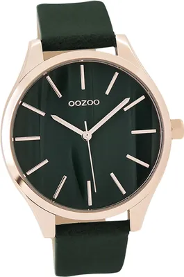 Produktbild von Oozoo Leder Damen Uhr matt Analog Quarzuhr Armband schwarz Timepieces D2UOC9503A