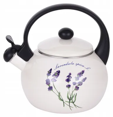 Produktbild von Emaillierter Stahlwasserkocher Mit Pfeife 2,2 L Induktion Kamille Km-1033