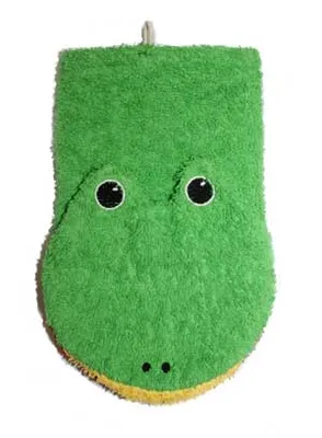 Produktbild von Fürnis Waschlappen mit lustigen Tiermotiven Gross 100% Bio Baumwolle GOTS 551 Frosch