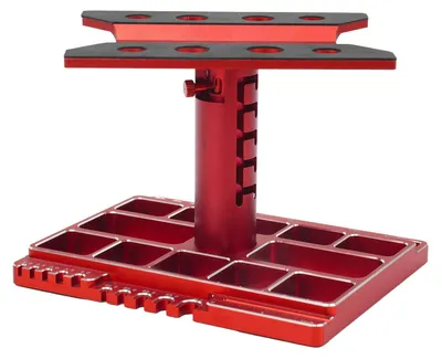 RC Autowerkständer, höhenverstellbar, 117-170 mm, rot
