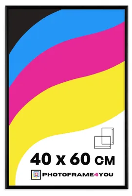 Immagine prodotto di Cornice in alluminio 40x60 cm con vetro acrilico nera