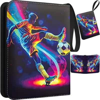 Immagine prodotto di Solidchoice - Album per collezionare figurine di calcio - Realizzato in ecopelle, 50 pagine per 400 figurine