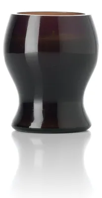 Image de Bougeoir en verre noir 8x8x9,5cm