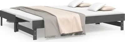 Obrázok produktu pre vidaXL Rozkladacia posteľ Grey 2x(80x200) cm Borovicový masív