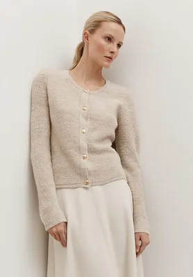 Produktbild von MORE & MORE Cardigan with Button 0257 dust melang 42