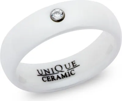 Produktbild von Weisser Unique Keramikring 6mm poliert KR0010cz (Größe: 68mm)