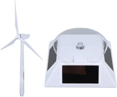 Productafbeelding van Educatief plastic speelgoed voor kinderen, aangedreven door zonne-energie - 26,7 x 11 x 12,5 cm - Turbine met dubbele functie