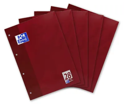 Productafbeelding van Oxford schoolblokken, A4, geruit, regelafstand 28, 100 pagina's, 5 stuks