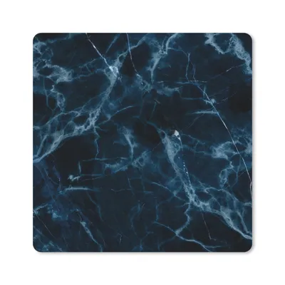 Produktbild von MuchoWow® Mauspad Mousepad Marmor - Wellen - Muster - Schwarz 20x20 cm - Mousepads - Maus Mat - Pad - Mausunterlage - Desk Mat - Bureauartikeln