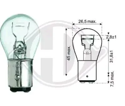 Produktbild von 1x DIEDERICHS P21/5W Rücklicht-Birne 12V 5W 21W LID10050