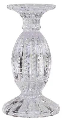 Produktbild von Chic Antique Kerzenhalter mit Perlkante Glas Klar 19x10 cm