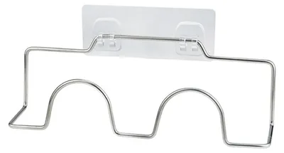 Produktbild von Wandmontiertes Schuhregal aus Edelstahl, stanzfreier Organizer mit Haken für Badezimmer und Küche